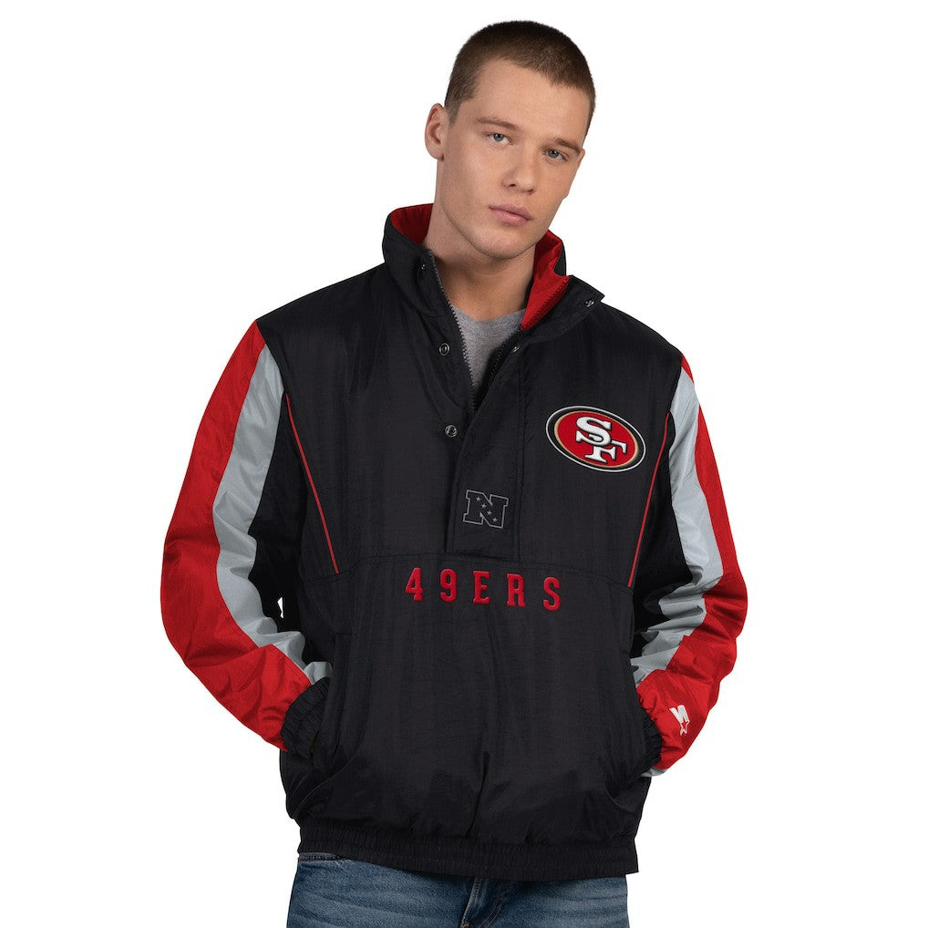 San Francisco 49ers Starter Thursday Night Gridiron Half-Zip Jacket Black | NFL