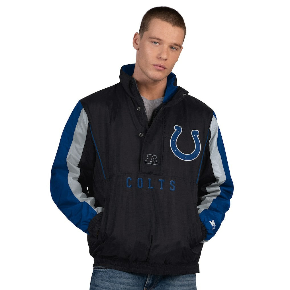 Indianapolis Colts Starter Thursday Night Gridiron Half-Zip Jacket Black | NFL