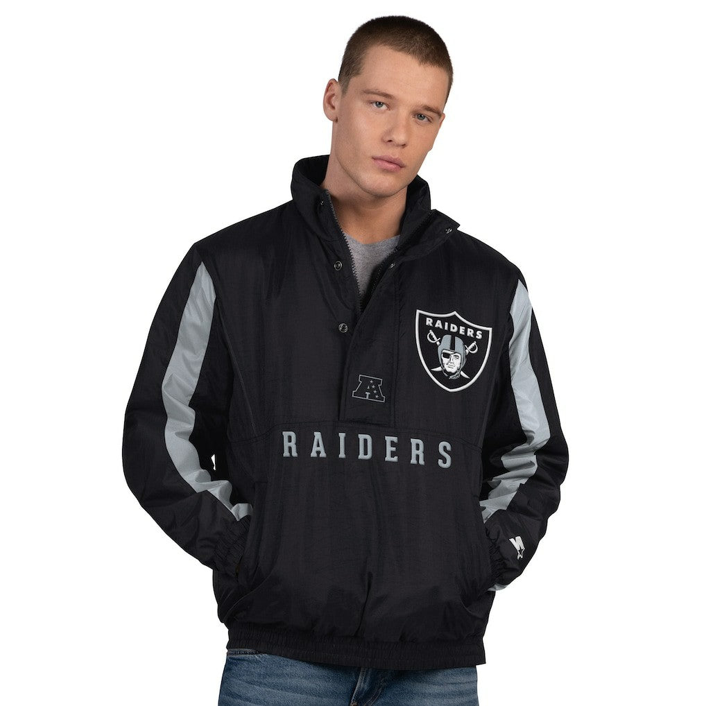 Las Vegas Raiders Starter Thursday Night Gridiron Half-Zip Jacket Black | NFL