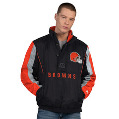 Cleveland Browns Starter Thursday Night Gridiron Half-Zip Jacket Black | NFL