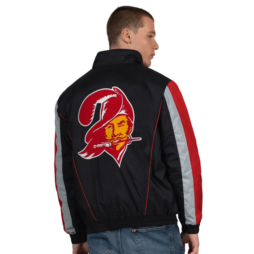 Tampa Bay Buccaneers Starter Thursday Night Gridiron Vintage Logo Half-Zip Jacket Black | NFL