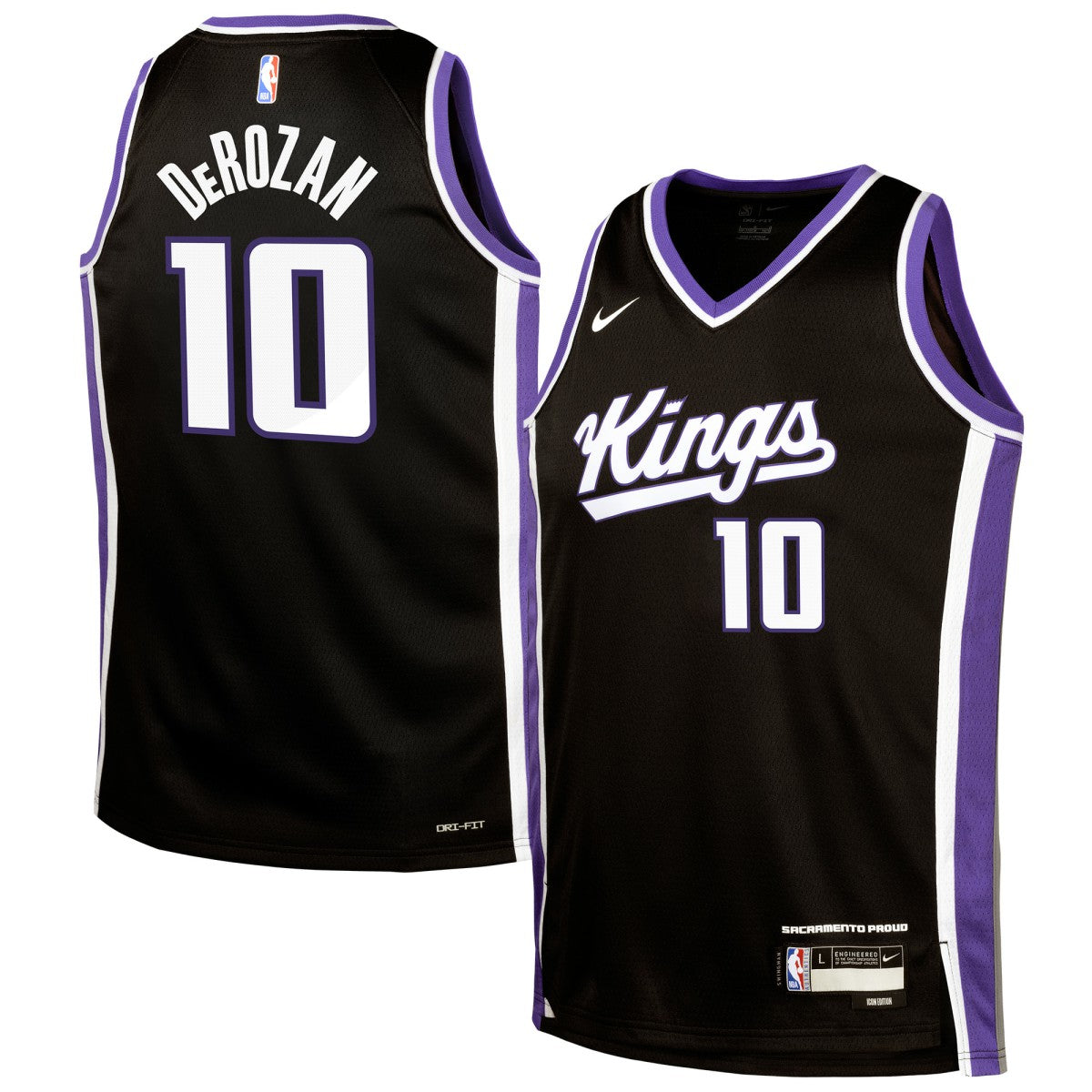 DeMar DeRozan Sacramento Kings Youth Swingman Jersey Icon Edition Black - NBA