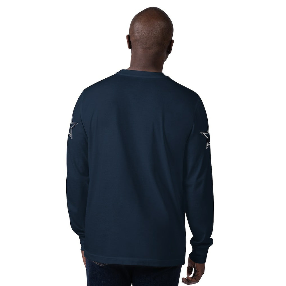 Dallas Cowboys Starter Clutch Hit Long Sleeve T-Shirt Navy | NFL
