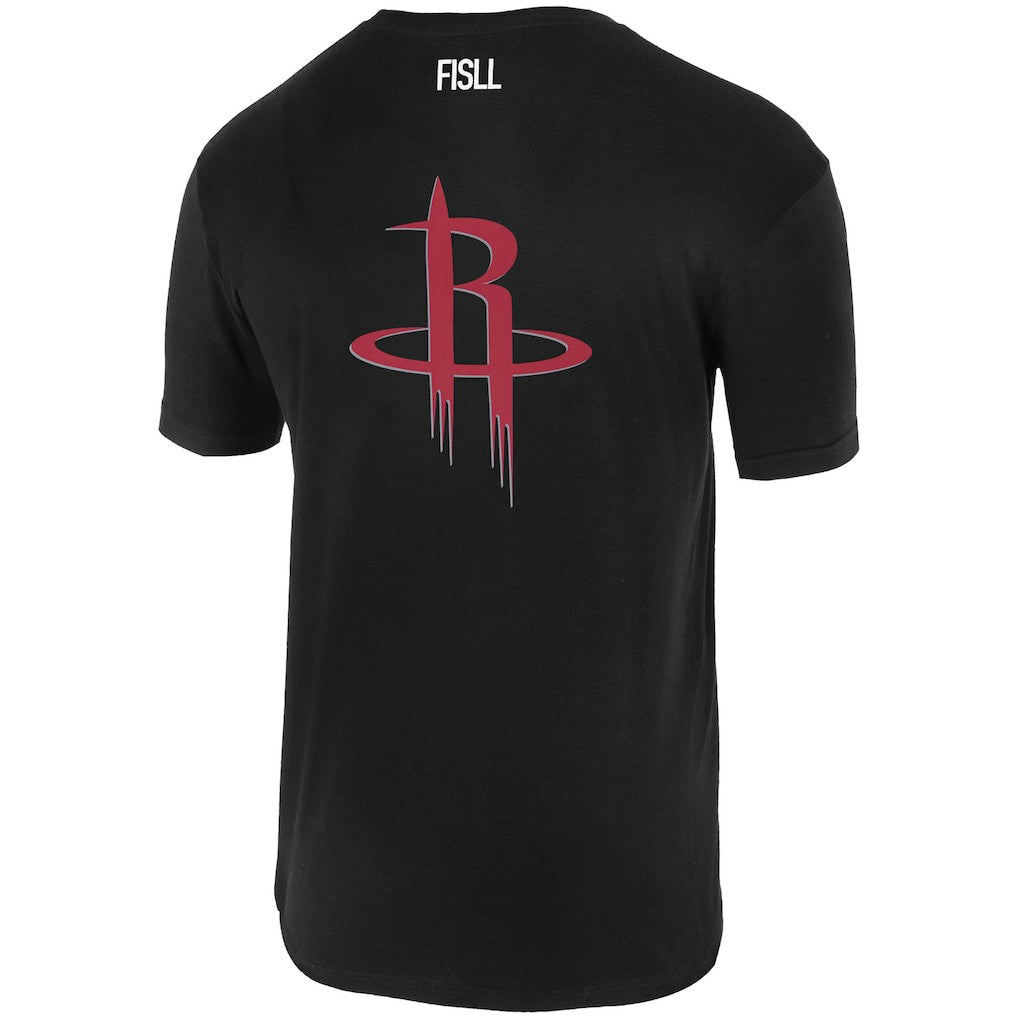 Houston Rockets FISLL Unisex Oversize Logo T-Shirt Black - NBA