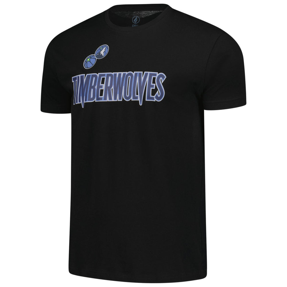 Minnesota Timberwolves FISLL Unisex Oversize Logo T-Shirt Black - NBA