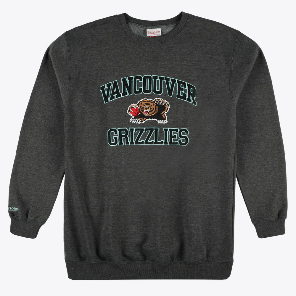 Memphis Grizzlies Hardwood Classics Big & Tall Crewneck Sweatshirt Heather Charcoal - NBA