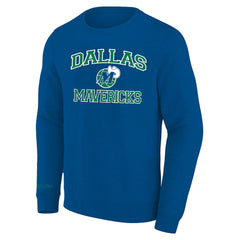 Dallas Mavericks Hardwood Classics Big & Tall Crewneck Sweatshirt Heather Blue - NBA