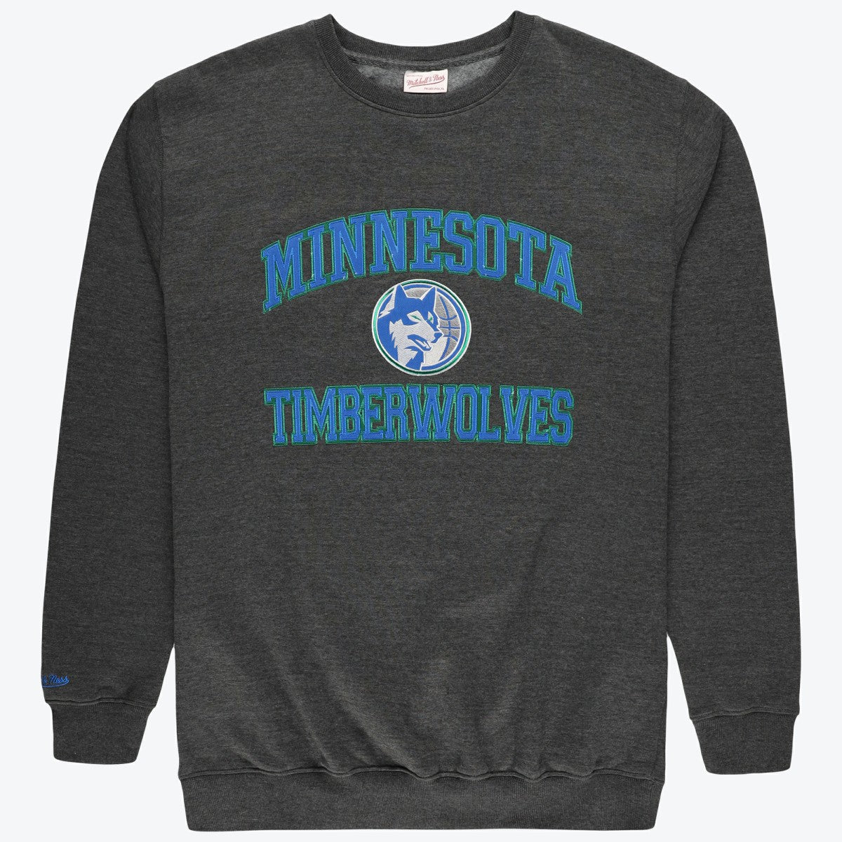 Minnesota Timberwolves Hardwood Classics Big & Tall Crewneck Sweatshirt Heather Charcoal - NBA