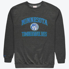 Minnesota Timberwolves Hardwood Classics Big & Tall Crewneck Sweatshirt Heather Charcoal - NBA