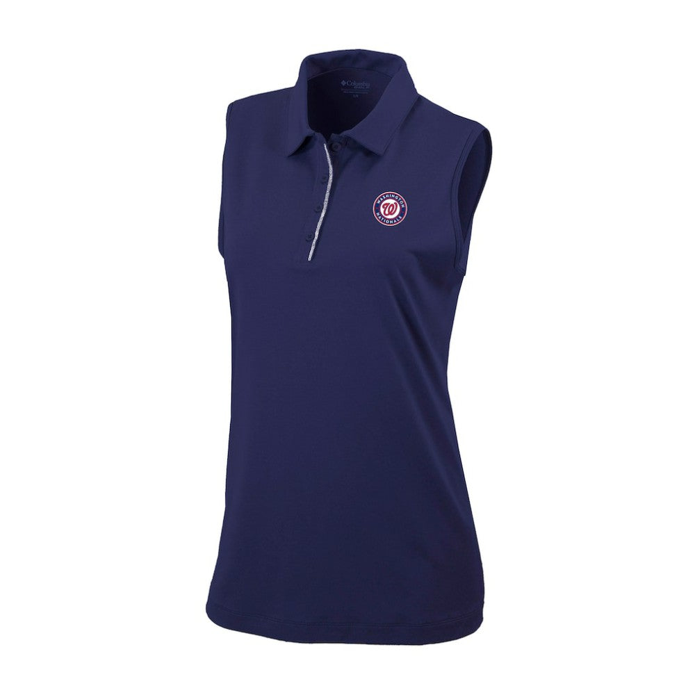 Washington Nationals Columbia Women's Tend The Ball Sleeveless Polo - MLB