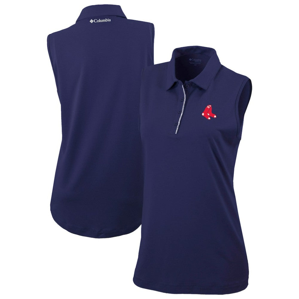 Boston Red Sox Columbia Women's Tend The Ball Sleeveless Polo - MLB