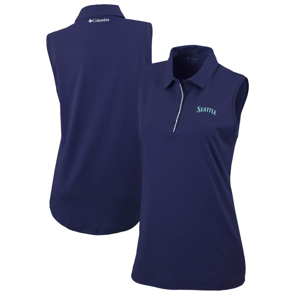 Seattle Mariners Columbia Women's Tend The Ball Sleeveless Polo - MLB