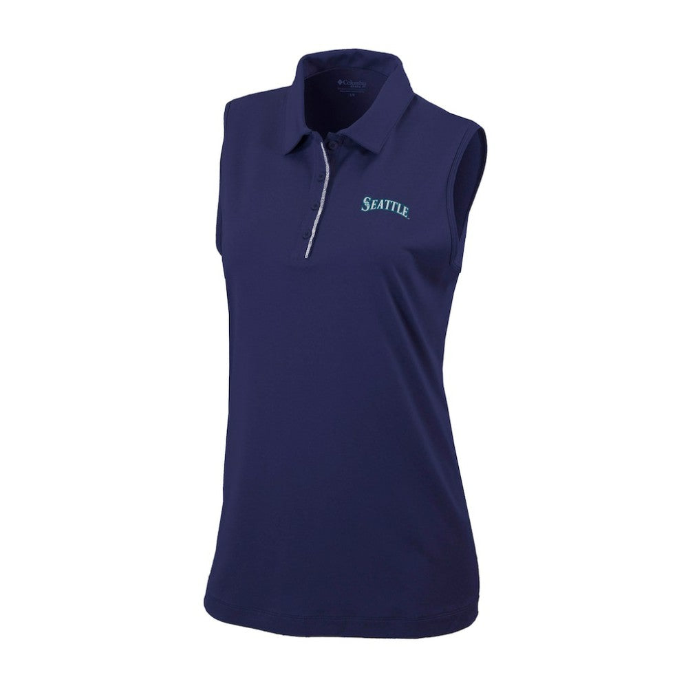 Seattle Mariners Columbia Women's Tend The Ball Sleeveless Polo - MLB