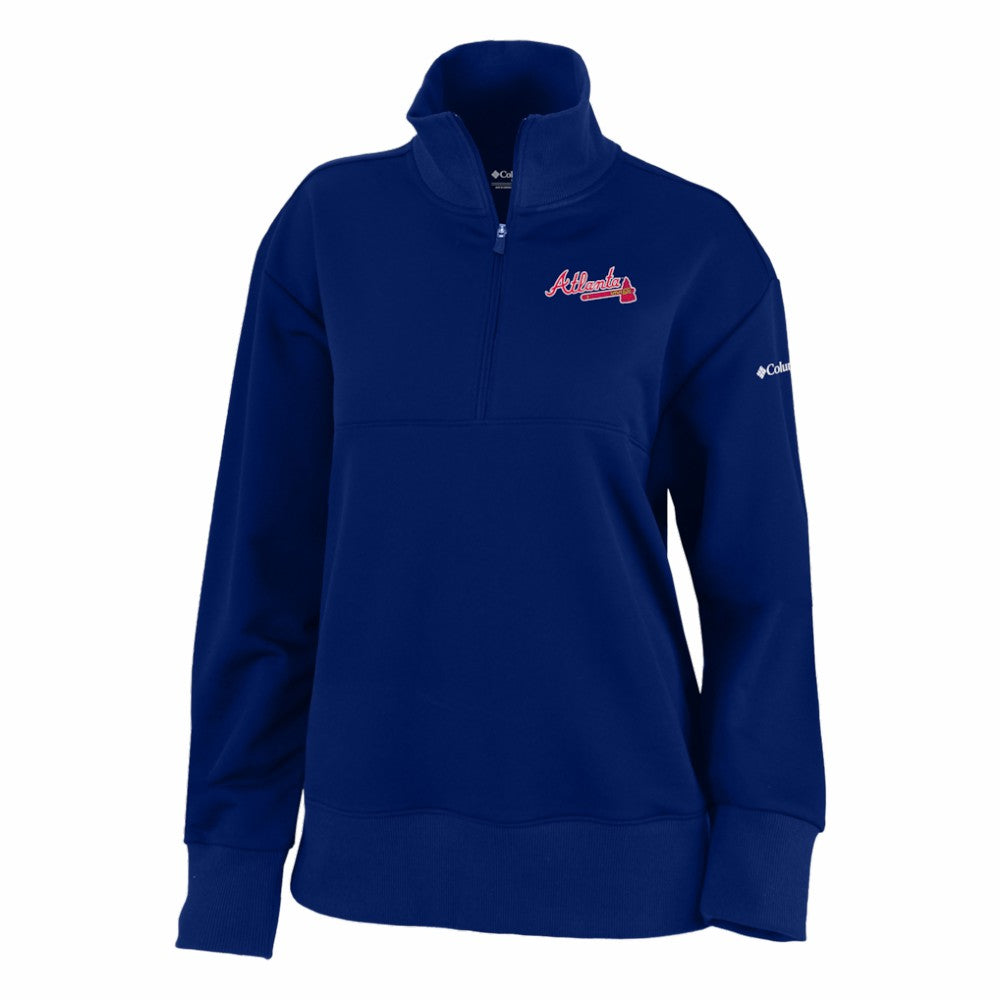 Atlanta Braves Columbia Women's Birchwood Hills Quarter-Zip Pullover - MLB