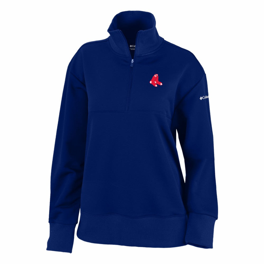 Boston Red Sox Columbia Women's Birchwood Hills Quarter-Zip Pullover - MLB