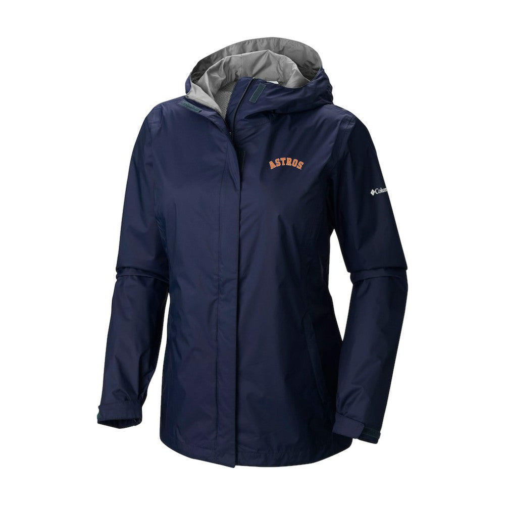 Houston Astros Columbia Women's Arcadia II Omni-Tech Full-Zip Hoodie Rain Jacket - MLB