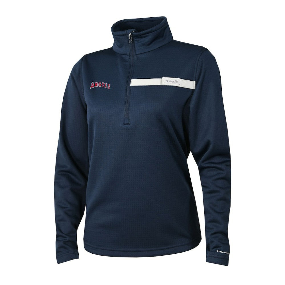 Los Angeles Angels Columbia Women's Skiff Guide Fleece Half-Zip Pullover Jacket - MLB