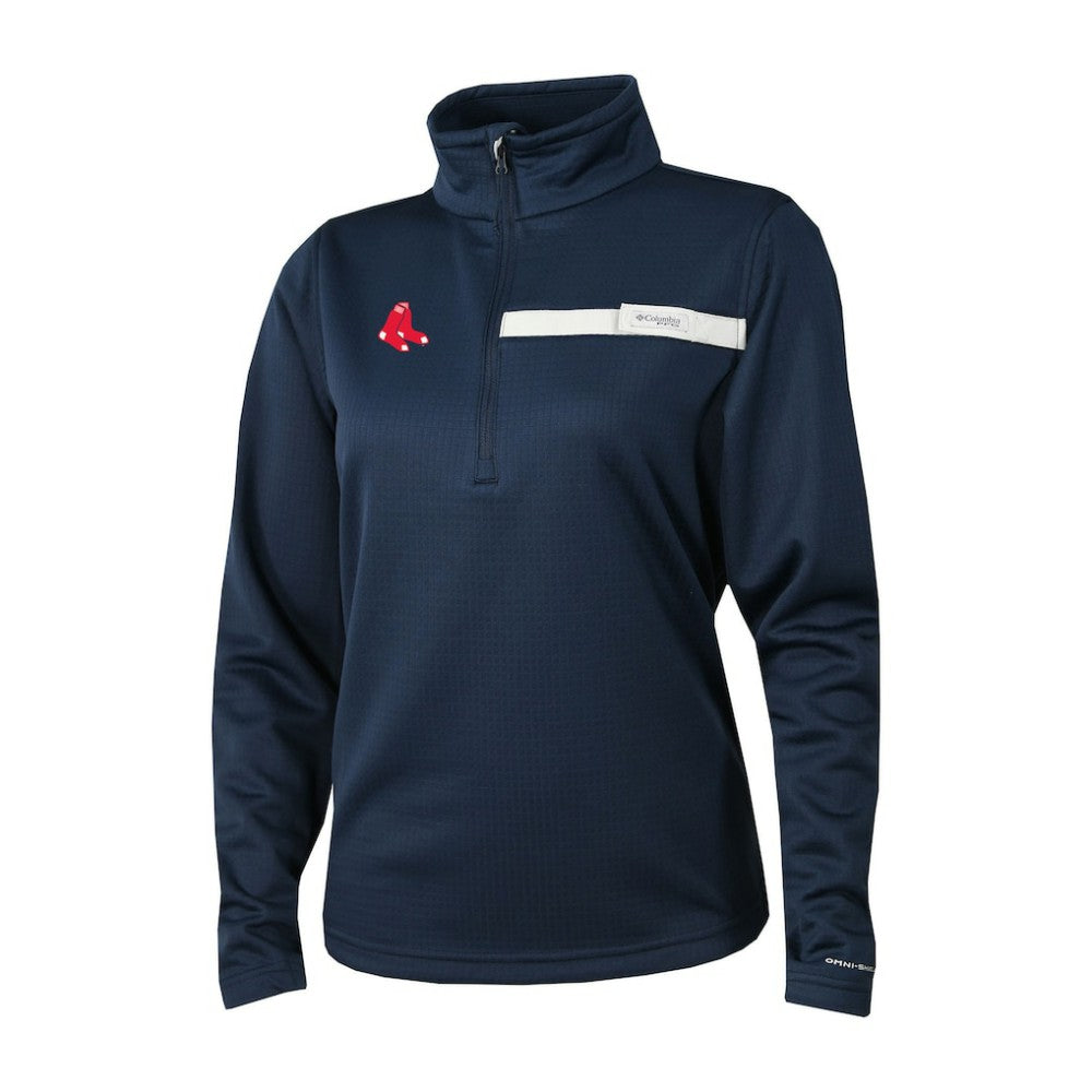 Boston Red Sox Columbia Women's Skiff Guide Fleece Half-Zip Pullover Jacket - MLB