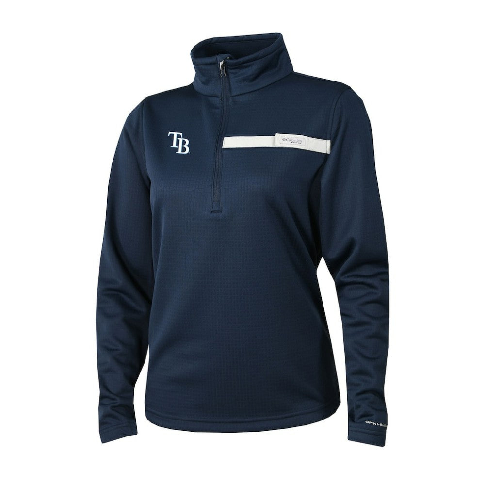 Tampa Bay Rays Columbia Women's Skiff Guide Fleece Half-Zip Pullover Jacket - MLB