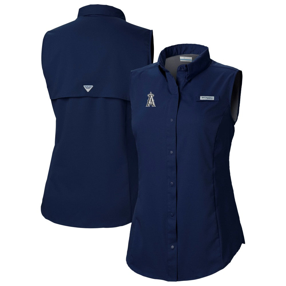 Los Angeles Angels Columbia Women's Tamiami Sleeveless Shirt - MLB