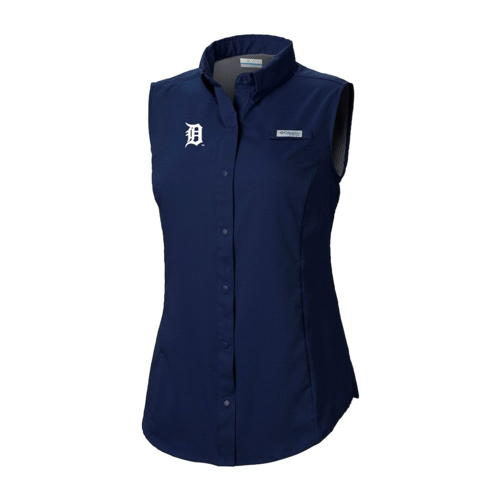 Detroit Tigers Columbia Women's Tamiami Sleeveless Shirt - MLB