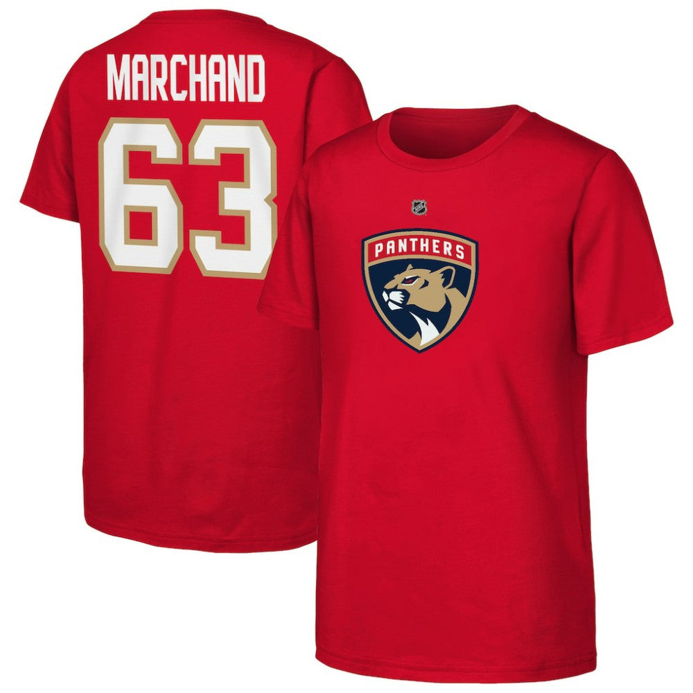 Brad Marchand Florida Panthers Youth Player Name & Number T-Shirt - Red - NHL