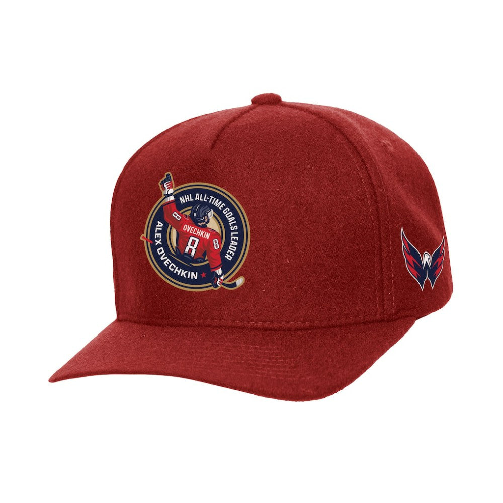 Alexander Ovechkin Washington Capitals Mitchell & Ness All Time Goals Pro Crown Adjustable Hat - Red - NHL
