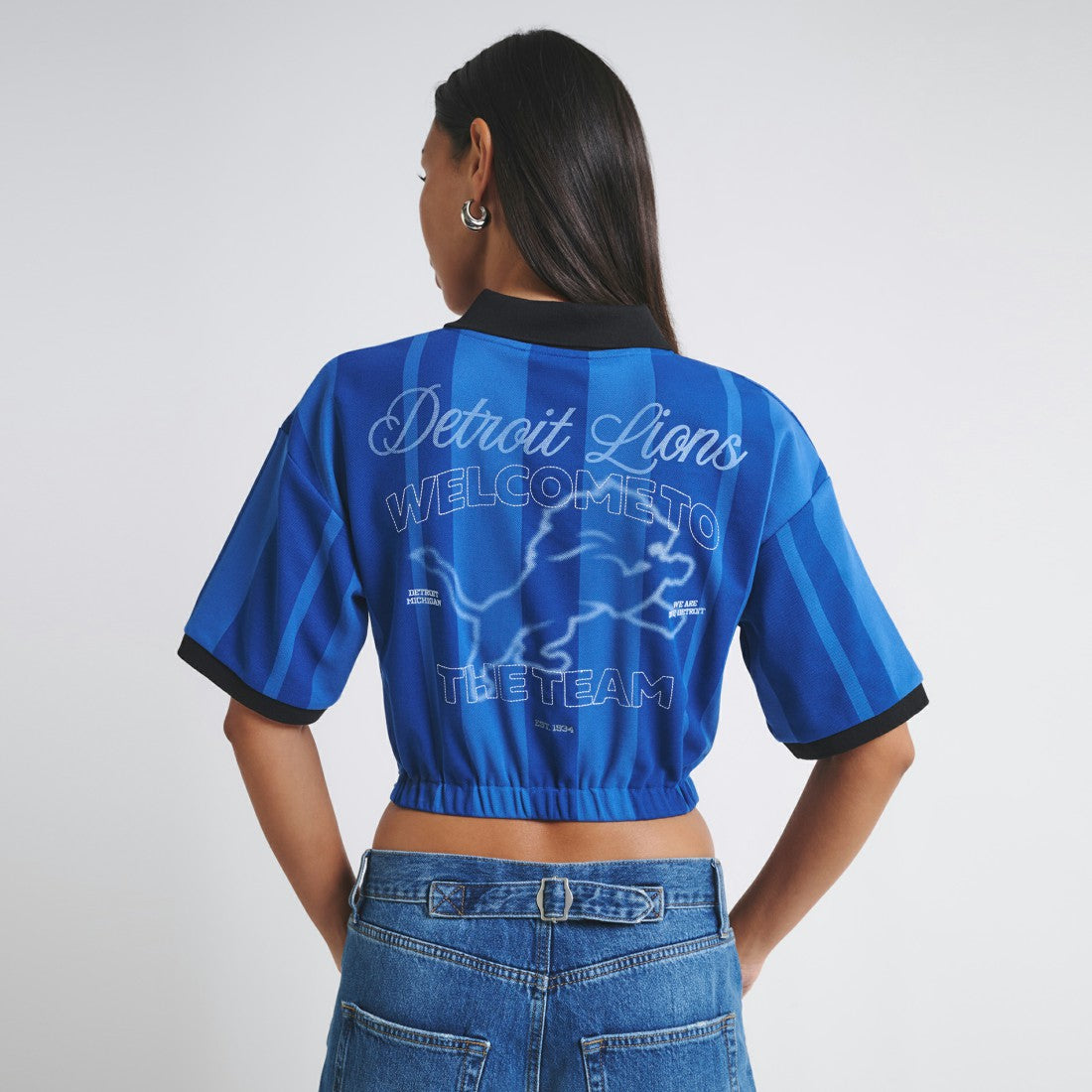 Detroit Lions Off Season Women's Rugby T-Shirt Blue | NFL