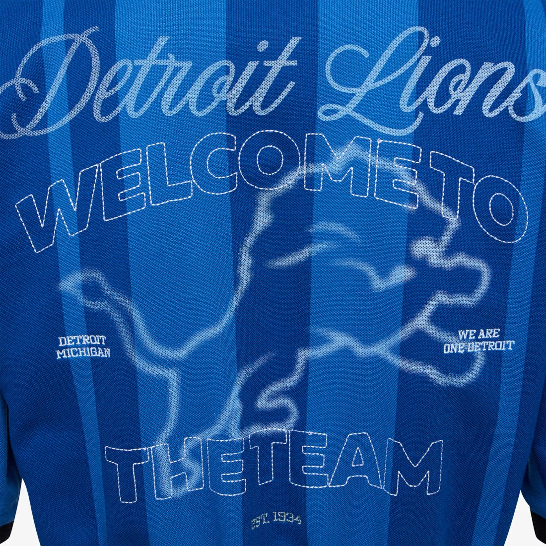 Detroit Lions Off Season Women's Rugby T-Shirt Blue | NFL