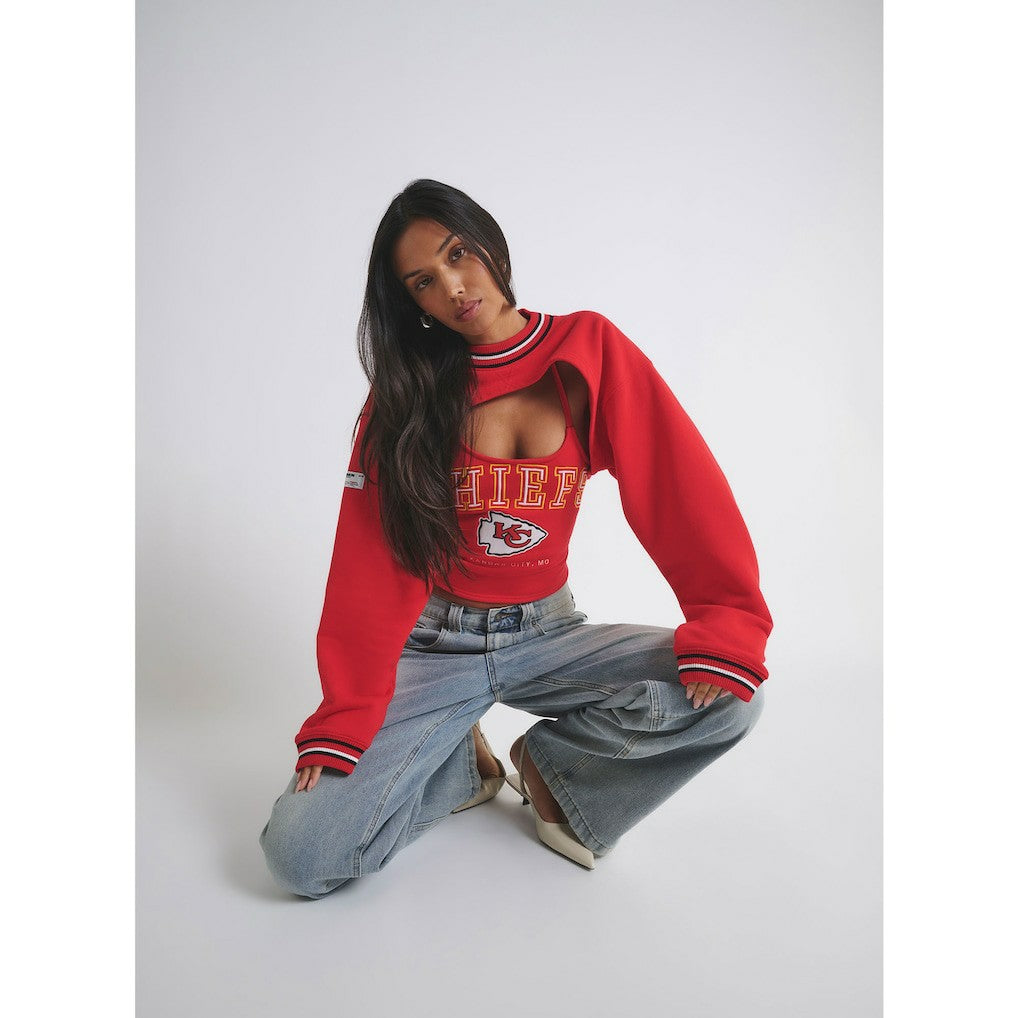 Kansas City Chiefs Off Season Women's Fleece Shrug Cami Red | NFL