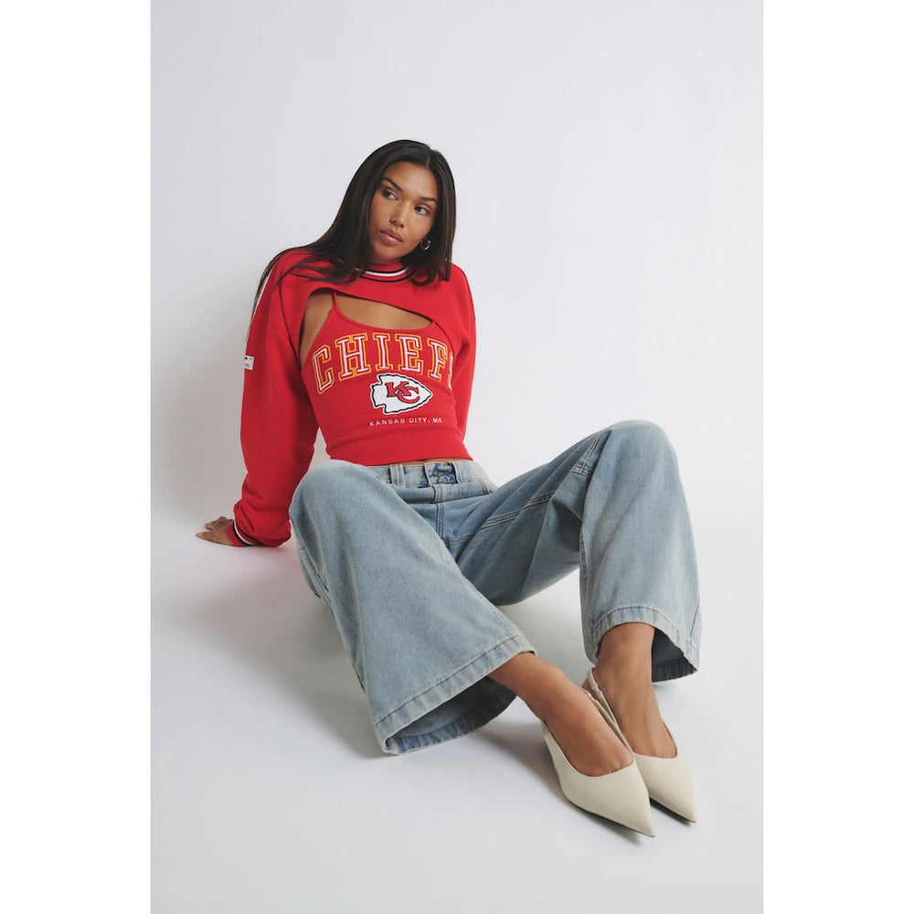 Kansas City Chiefs Off Season Women's Fleece Shrug Cami Red | NFL