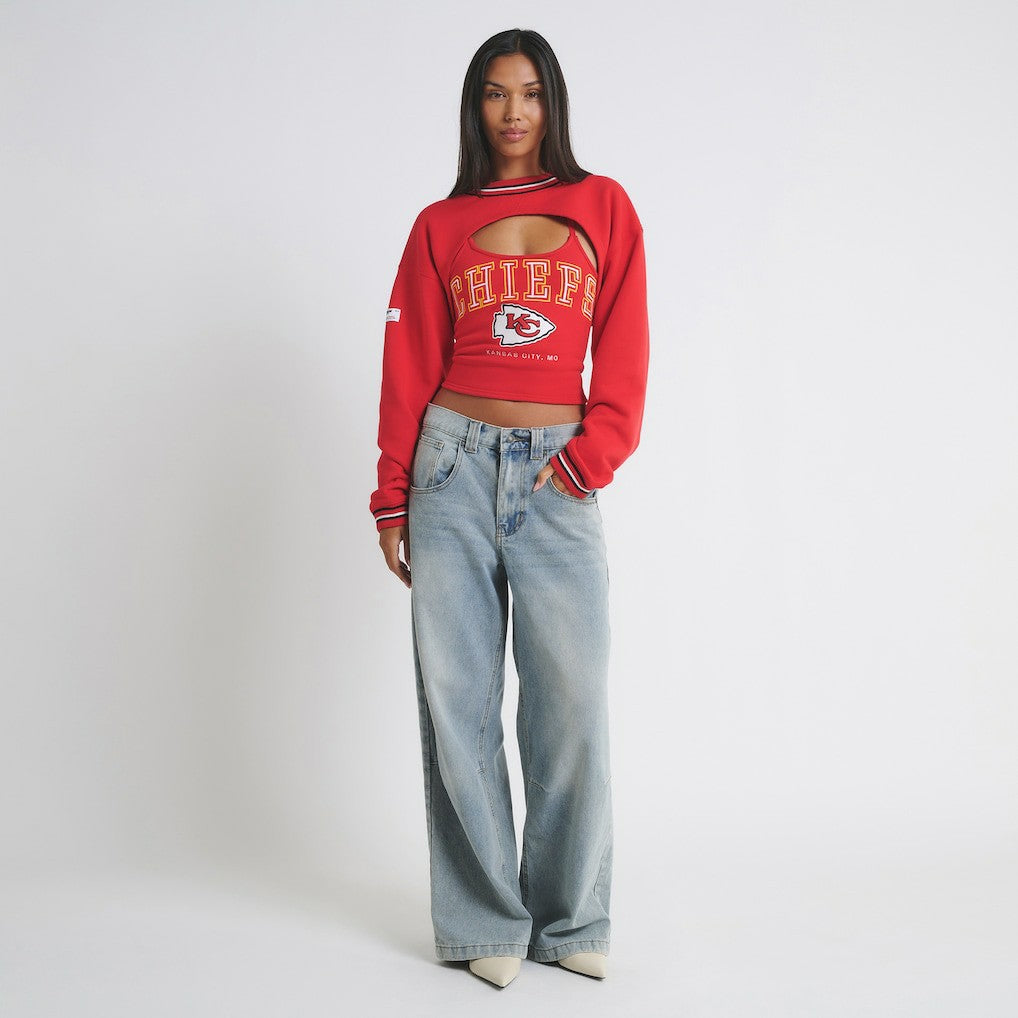 Kansas City Chiefs Off Season Women's Fleece Shrug Cami Red | NFL