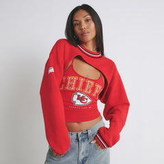 Kansas City Chiefs Off Season Women's Fleece Shrug Cami Red | NFL