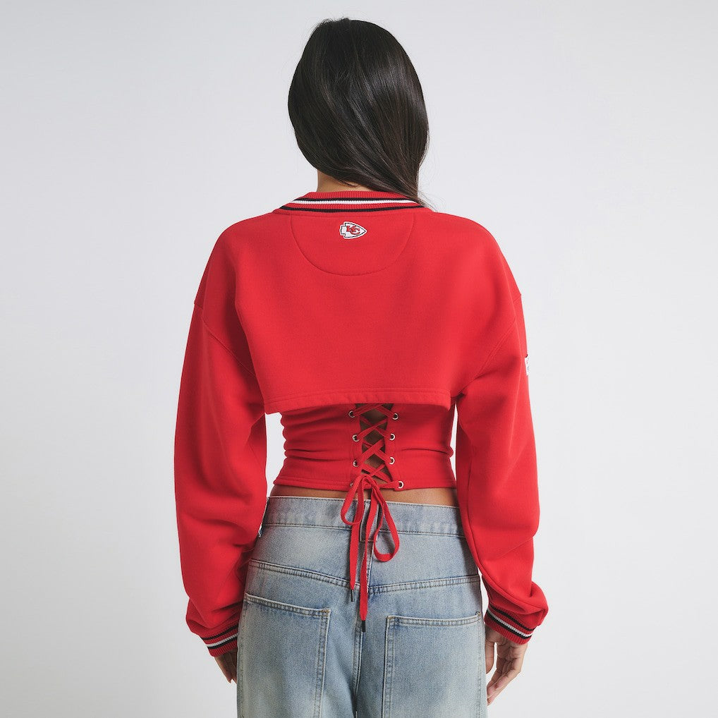 Kansas City Chiefs Off Season Women's Fleece Shrug Cami Red | NFL