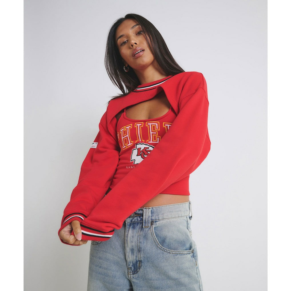 Kansas City Chiefs Off Season Women's Fleece Shrug Cami Red | NFL