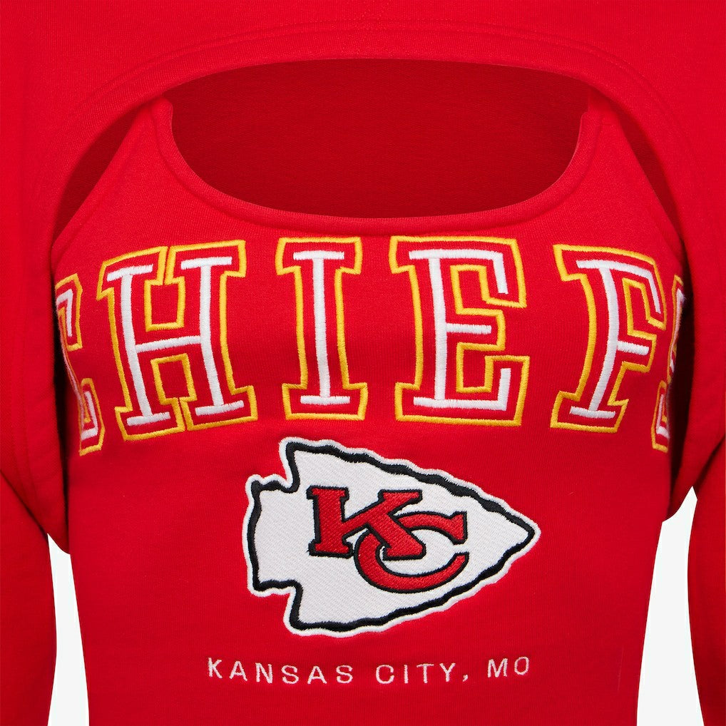 Kansas City Chiefs Off Season Women's Fleece Shrug Cami Red | NFL