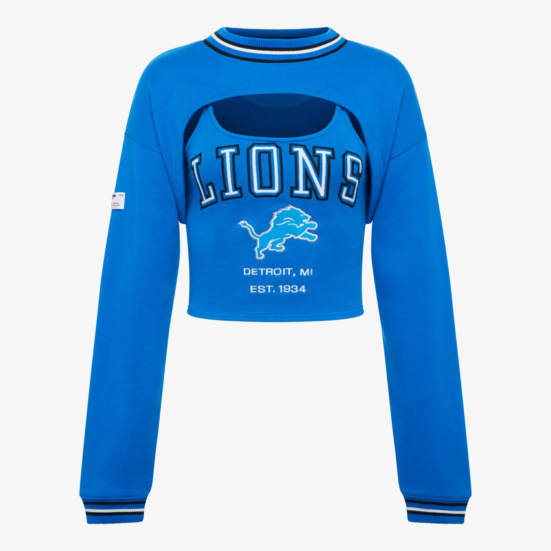 Detroit Lions Off Season Women's Fleece Shrug Cami Blue | NFL