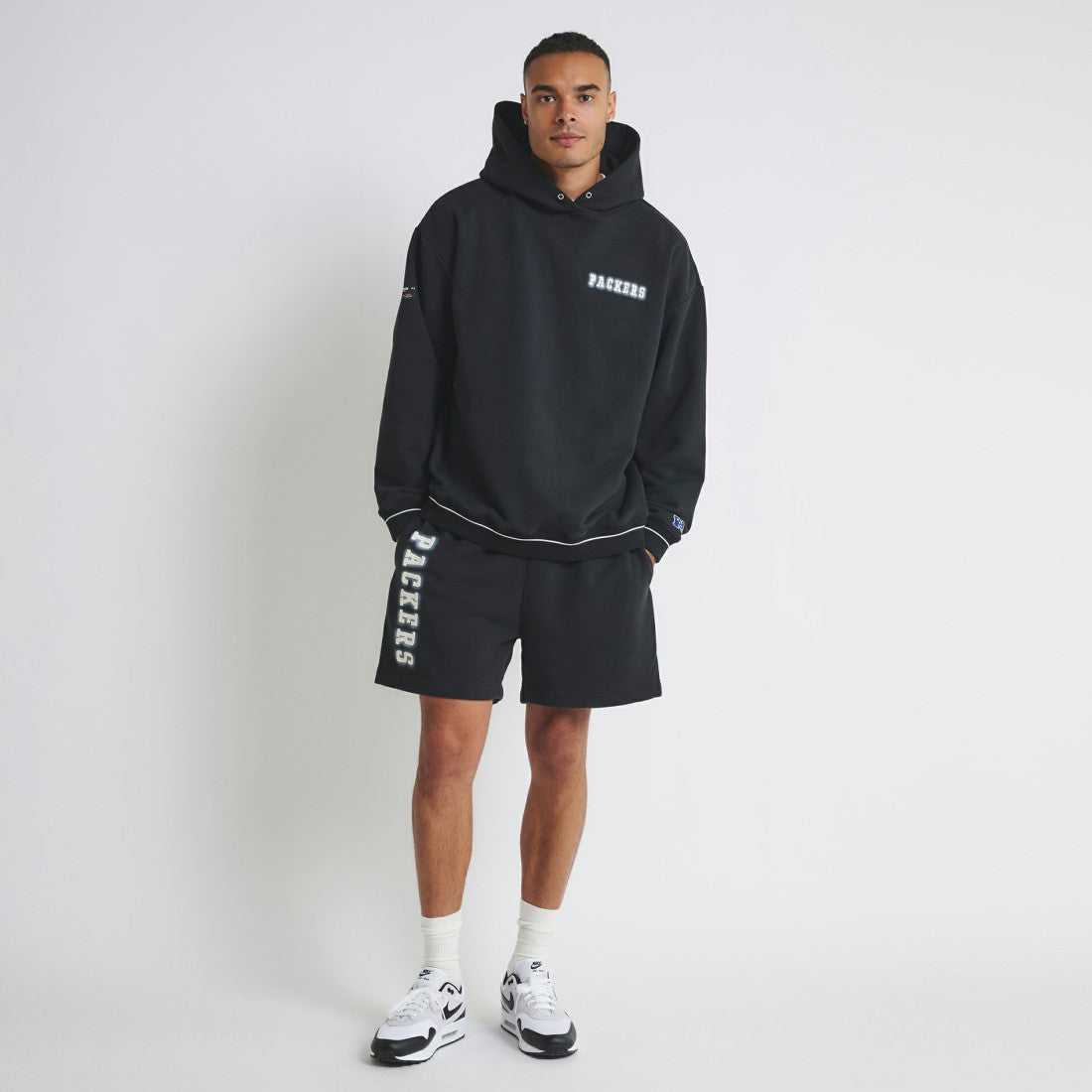 Green Bay Packers Off Season Unisex Fleece Shorts Black | NFL