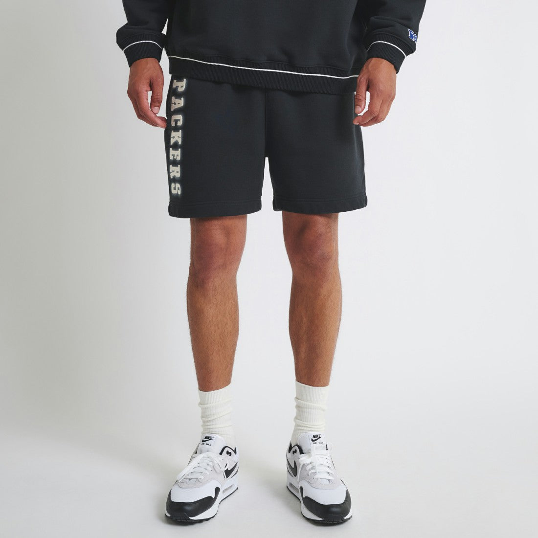 Green Bay Packers Off Season Unisex Fleece Shorts Black | NFL