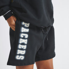 Green Bay Packers Off Season Unisex Fleece Shorts Black | NFL