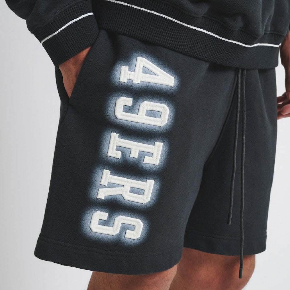 San Francisco 49ers Off Season Unisex Fleece Shorts Black | NFL
