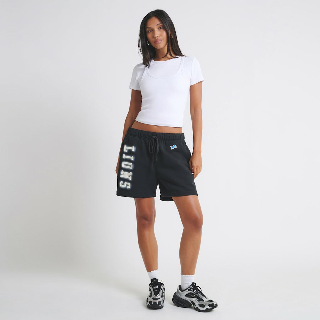 Detroit Lions Off Season Unisex Fleece Shorts Black | NFL
