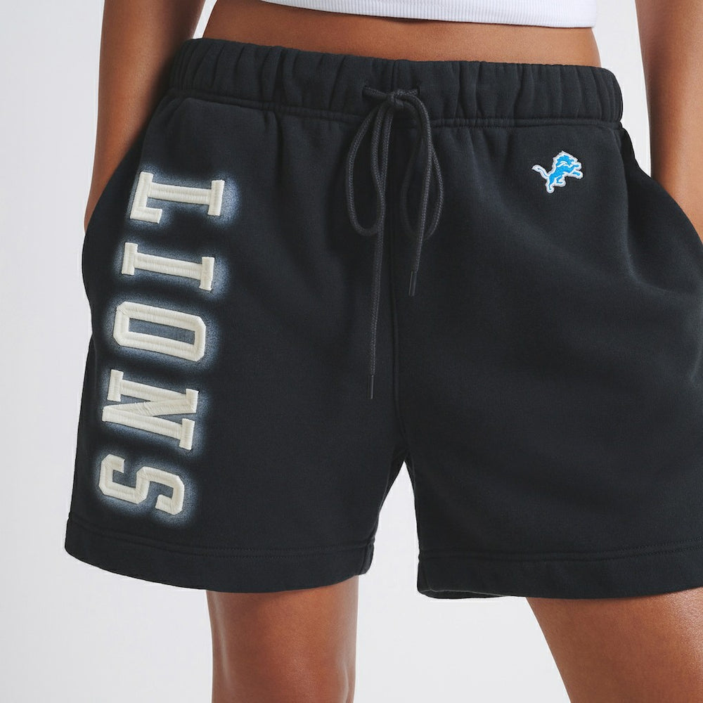 Detroit Lions Off Season Unisex Fleece Shorts Black | NFL