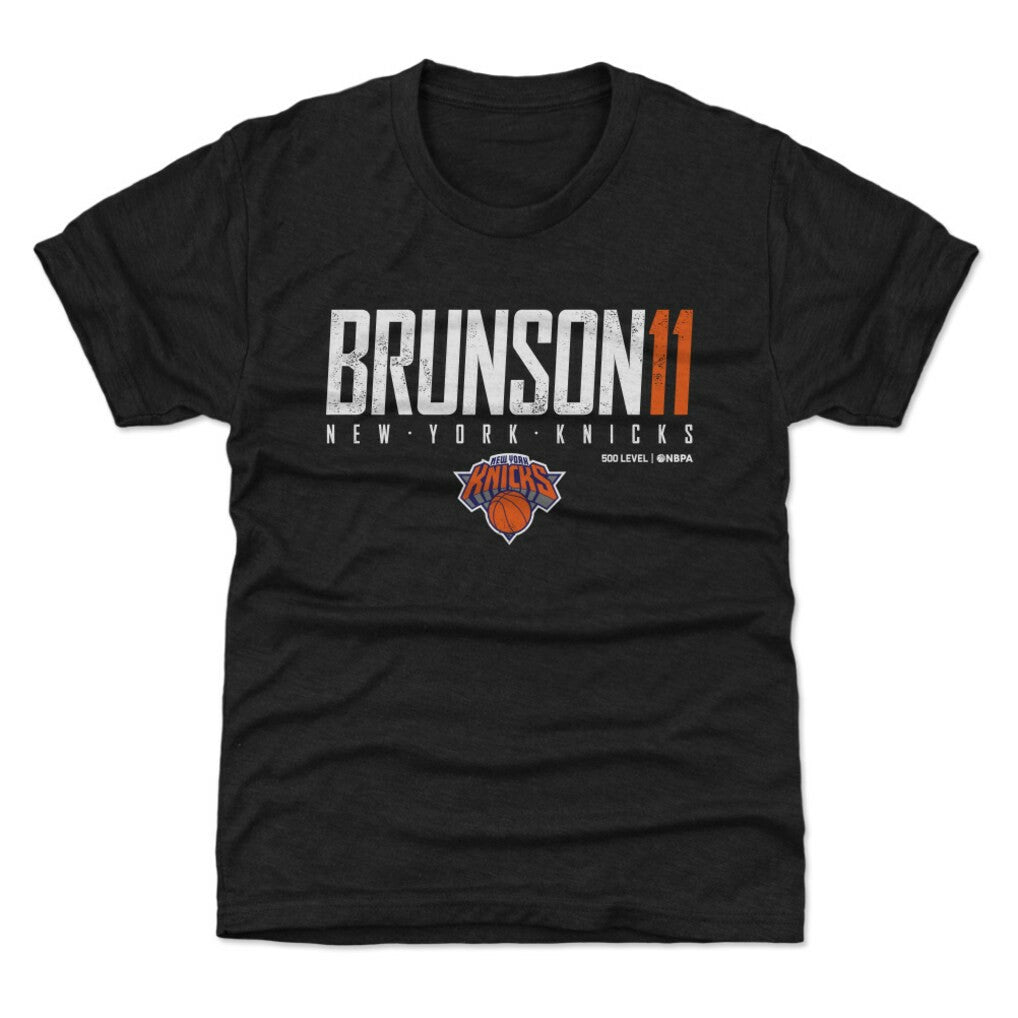 Jalen Brunson New York Knicks 500 Level Youth Elite T-Shirt Black - NBA