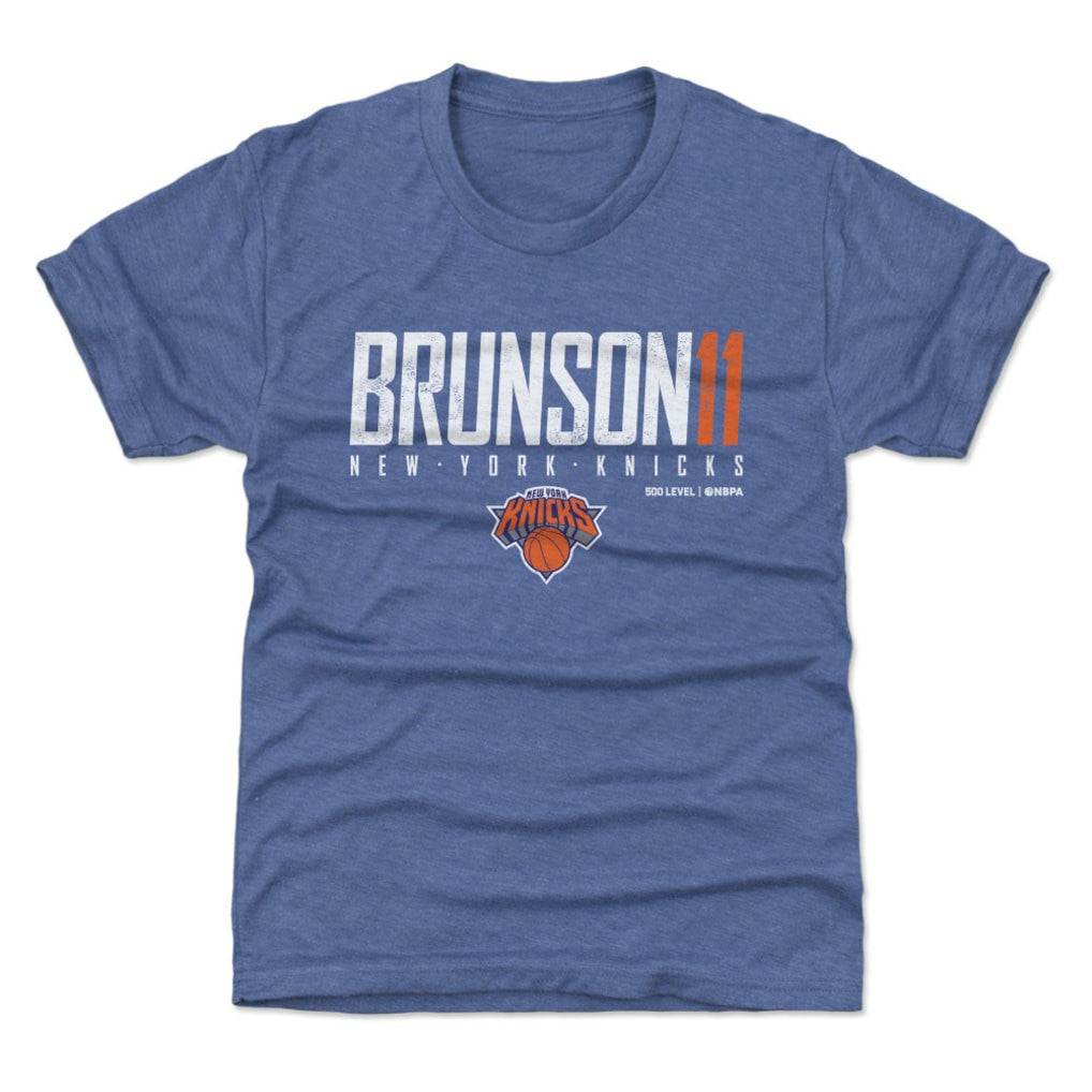 Jalen Brunson New York Knicks 500 Level Youth Elite T-Shirt Blue - NBA