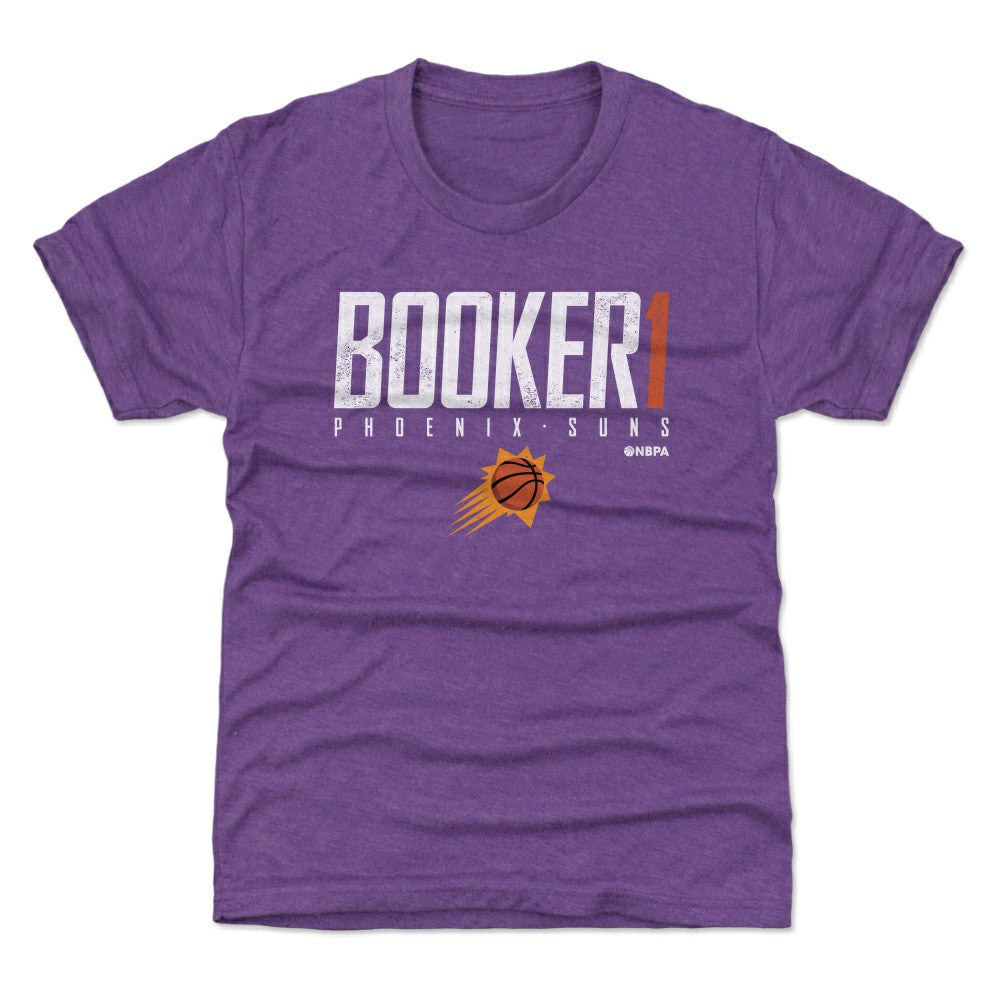 Devin Booker Phoenix Suns 500 Level Youth Elite T-Shirt Heather Purple - NBA