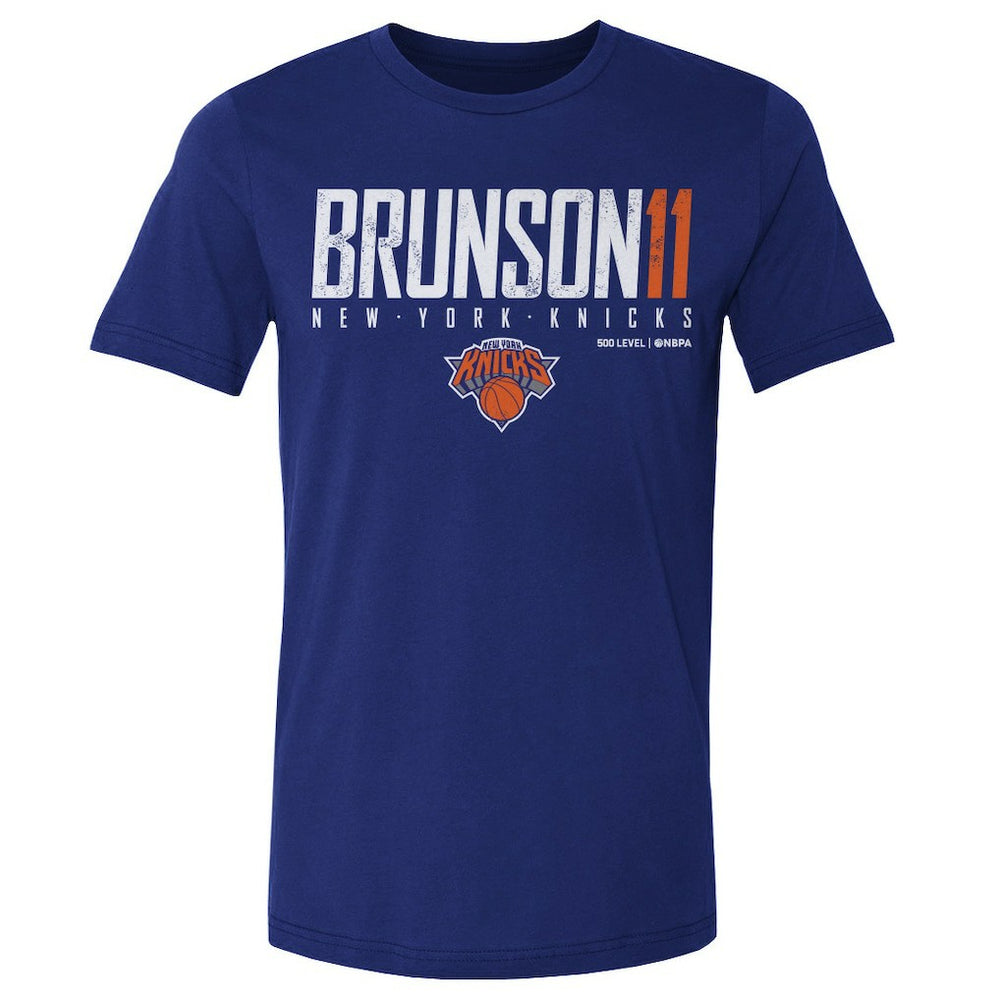 Jalen Brunson New York Knicks 500 Level Elite T-Shirt Blue - NBA
