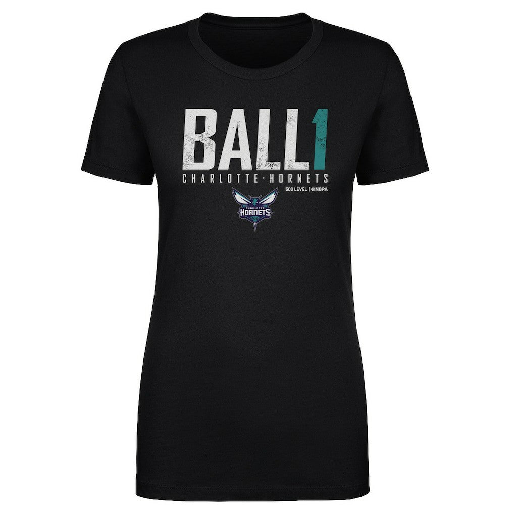 LaMelo Ball Charlotte Hornets 500 Level Women's Elite T-Shirt Black - NBA