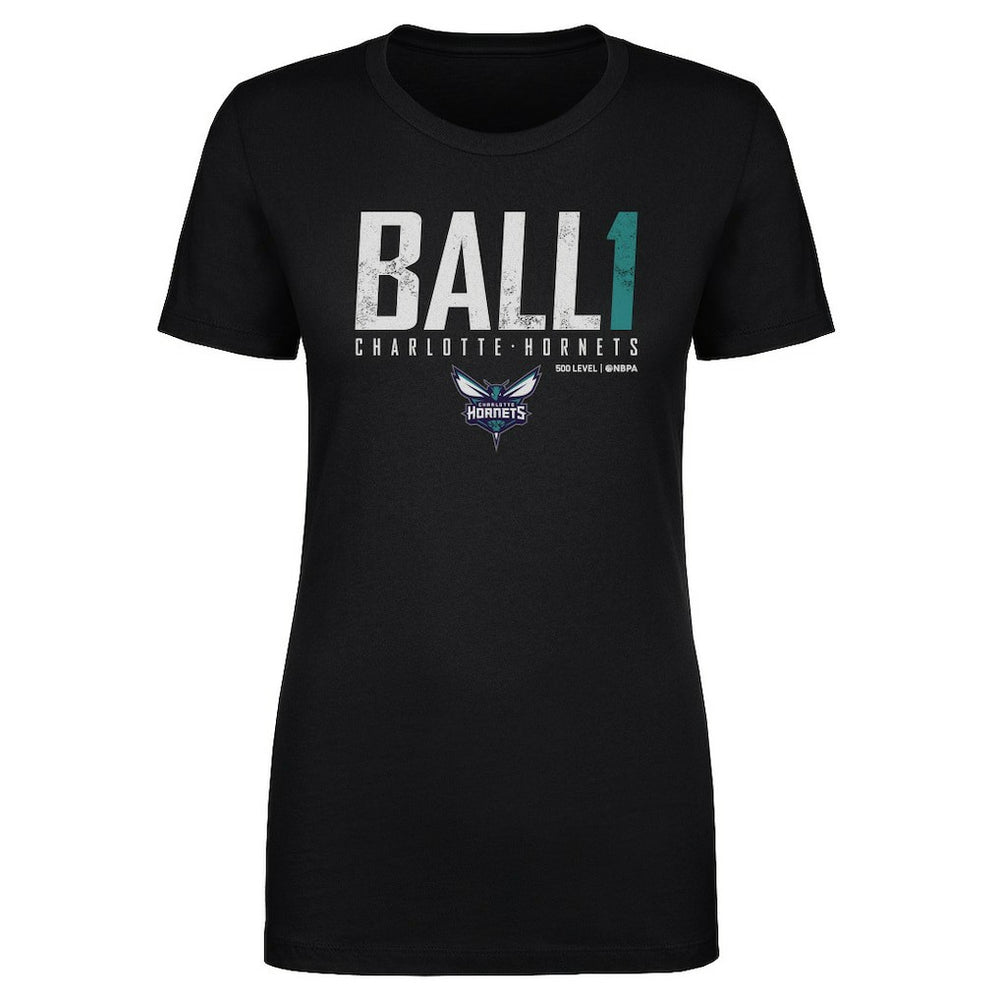 LaMelo Ball Charlotte Hornets 500 Level Women's Elite T-Shirt Black - NBA