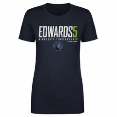 Anthony Edwards Minnesota Timberwolves 500 Level Women's Elite T-Shirt Navy - NBA